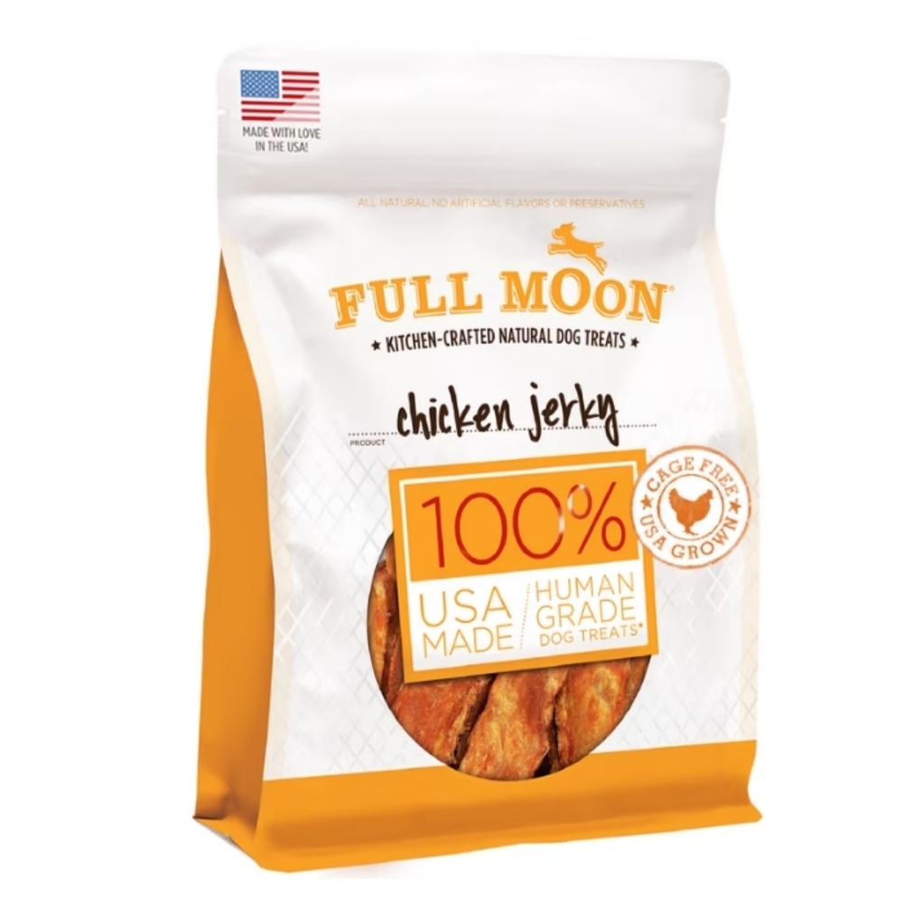 Full Moon Chicken Jerky.Kitchen Crafted Natural Dog Treats.1.5 Lbs(24oz) Bags.